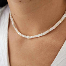 Load image into Gallery viewer, READY TO SHIP Freshwater Pearl & Glass Bead Choker Necklace - 925 Sterling Silver FJD$