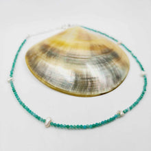 Load image into Gallery viewer, READY TO SHIP Faceted Glass Bead & Freshwater Pearl Necklace - 925 Sterling Silver FJD$