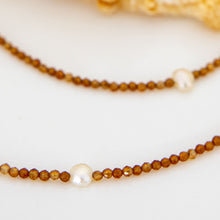 Load image into Gallery viewer, READY TO SHIP Faceted Glass Bead & Freshwater Pearl Necklace - 925 Sterling Silver FJD$