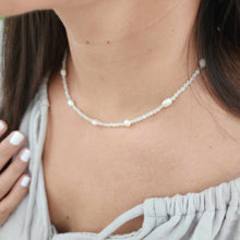 Load image into Gallery viewer, READY TO SHIP Glass Bead & Freshwater Pearl Choker Necklace - 925 Sterling Silver FJD$