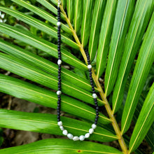 Load image into Gallery viewer, READY TO SHIP Lava Stone & Freshwater Pearl Necklace - 925 Sterling Silver FJD$