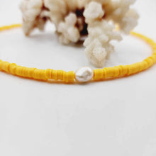 Load image into Gallery viewer, READY TO SHIP Polymer Clay Bead & Freshwater Pearl Choker Necklace - 925 Sterling Silver FJD$