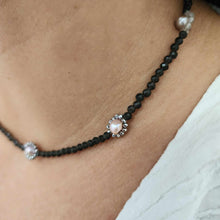 Load image into Gallery viewer, READY TO SHIP Daisy Choker Necklace - Glass Beads & 925 Sterling Silver FJD$