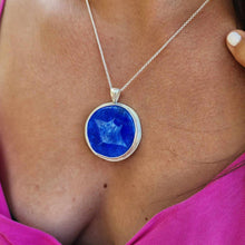 Load image into Gallery viewer, READY TO SHIP Adorn Pacific x Hot Glass Bezel Set Manta Necklace - 925 Sterling Silver l FJD$
