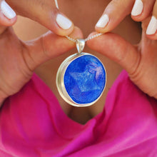 Load image into Gallery viewer, READY TO SHIP Adorn Pacific x Hot Glass Bezel Set Manta Necklace - 925 Sterling Silver l FJD$