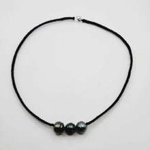 Load image into Gallery viewer, CONTACT US TO RECREATE THIS SOLD OUT STYLE Unisex Civa Fiji Saltwater Pearl Trio Necklace - Nylon & 925 Sterling Silver FJD$
