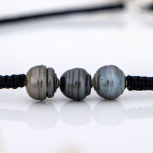 Load image into Gallery viewer, CONTACT US TO RECREATE THIS SOLD OUT STYLE Unisex Civa Fiji Saltwater Pearl Trio Necklace - Nylon & 925 Sterling Silver FJD$