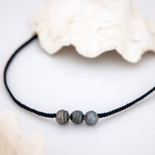 Load image into Gallery viewer, CONTACT US TO RECREATE THIS SOLD OUT STYLE Unisex Civa Fiji Saltwater Pearl Trio Necklace - Nylon & 925 Sterling Silver FJD$