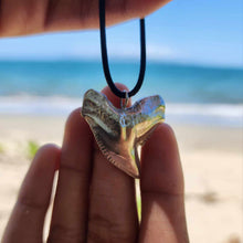 Load image into Gallery viewer, READY TO SHIP Shark Tooth Necklace - Black Cord - Unisex FJD$