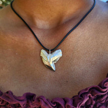 Load image into Gallery viewer, READY TO SHIP Shark Tooth Necklace - Black Cord - Unisex FJD$