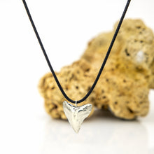 Load image into Gallery viewer, READY TO SHIP - Shark Tooth Necklace - Black Wax Cord FJD$