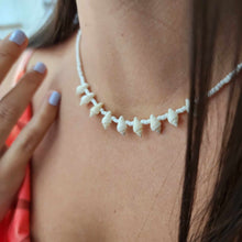 Load image into Gallery viewer, READY TO SHIP Bead & Shell Choker Necklace - 925 Sterling Silver FJD$
