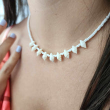 Load image into Gallery viewer, READY TO SHIP Bead & Shell Choker Necklace - 925 Sterling Silver FJD$