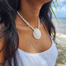 Load image into Gallery viewer, READY TO SHIP Freshwater Pearl & Shell Necklace - 925 Sterling Silver FJD$