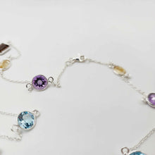 Load image into Gallery viewer, CONTACT US TO RECREATE THIS SOLD OUT STYLE Bezel Set Semi Precious Stone Necklace Strand - 925 Sterling Silver FJD$