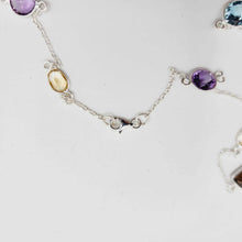 Load image into Gallery viewer, CONTACT US TO RECREATE THIS SOLD OUT STYLE Bezel Set Semi Precious Stone Necklace Strand - 925 Sterling Silver FJD$