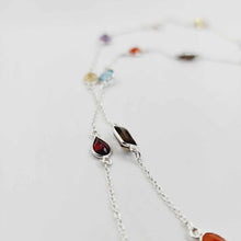 Load image into Gallery viewer, CONTACT US TO RECREATE THIS SOLD OUT STYLE Bezel Set Semi Precious Stone Necklace Strand - 925 Sterling Silver FJD$