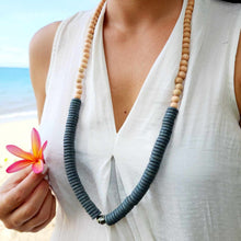 Load image into Gallery viewer, CONTACT US TO RECREATE THIS SOLD OUT STYLE Civa Fiji Pearl Wooden Bead Necklace - 925 Sterling Silver FJD$