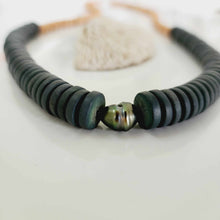 Load image into Gallery viewer, CONTACT US TO RECREATE THIS SOLD OUT STYLE Civa Fiji Pearl Wooden Bead Necklace - 925 Sterling Silver FJD$