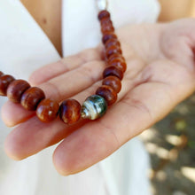 Load image into Gallery viewer, CONTACT US TO RECREATE THIS SOLD OUT STYLE Civa Fiji Pearl Wooden Bead Necklace - 925 Sterling Silver FJD$