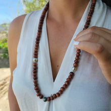 Load image into Gallery viewer, CONTACT US TO RECREATE THIS SOLD OUT STYLE Civa Fiji Pearl Wooden Bead Necklace - 925 Sterling Silver FJD$