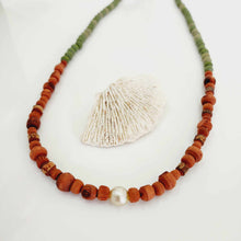 Load image into Gallery viewer, CONTACT US TO RECREATE THIS SOLD OUT STYLE Civa Fiji Pearl Wooden Bead Necklace - 925 Sterling Silver FJD$