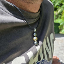 Load image into Gallery viewer, READY TO SHIP Unisex Civa Fiji Saltwater Pearl Trio Necklace - Rubber FJD$