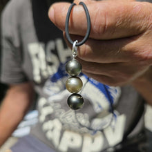 Load image into Gallery viewer, READY TO SHIP Unisex Civa Fiji Saltwater Pearl Trio Necklace - Rubber FJD$