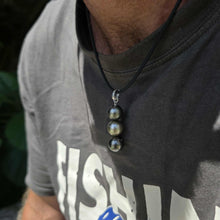 Load image into Gallery viewer, READY TO SHIP Unisex Civa Fiji Saltwater Pearl Trio Necklace - Rubber FJD$