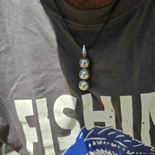 Load image into Gallery viewer, READY TO SHIP Unisex Civa Fiji Saltwater Pearl Trio Necklace - Rubber FJD$