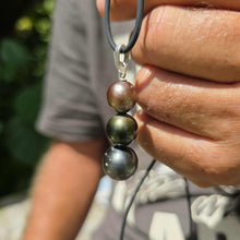 Load image into Gallery viewer, READY TO SHIP Unisex Civa Fiji Saltwater Pearl Trio Necklace - Rubber FJD$