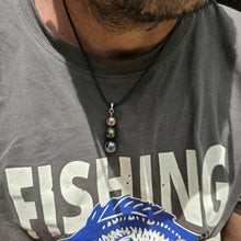 Load image into Gallery viewer, READY TO SHIP Unisex Civa Fiji Saltwater Pearl Trio Necklace - Rubber FJD$