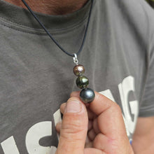 Load image into Gallery viewer, READY TO SHIP Unisex Civa Fiji Saltwater Pearl Trio Necklace - Rubber FJD$
