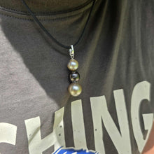 Load image into Gallery viewer, READY TO SHIP Unisex Civa Fiji Saltwater Pearl Trio Necklace - Rubber FJD$