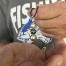Load image into Gallery viewer, READY TO SHIP Unisex Civa Fiji Saltwater Pearl Trio Necklace - Rubber FJD$