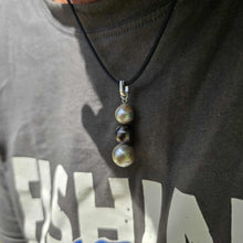 Load image into Gallery viewer, READY TO SHIP Unisex Civa Fiji Saltwater Pearl Trio Necklace - Rubber FJD$