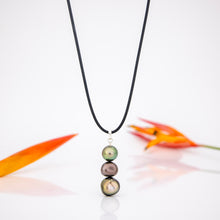 Load image into Gallery viewer, READY TO SHIP Unisex Civa Fiji Saltwater Pearl Trio Necklace - Rubber FJD$