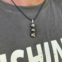 Load image into Gallery viewer, READY TO SHIP Unisex Civa Fiji Saltwater Pearl Trio Necklace - Rubber FJD$