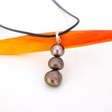 Load image into Gallery viewer, READY TO SHIP Unisex Civa Fiji Saltwater Pearl Trio Necklace - Rubber FJD$