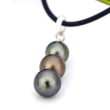 Load image into Gallery viewer, READY TO SHIP Unisex Civa Fiji Saltwater Pearl Trio Necklace - Rubber FJD$