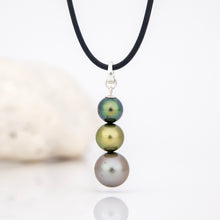 Load image into Gallery viewer, READY TO SHIP Unisex Civa Fiji Saltwater Pearl Trio Necklace - Rubber FJD$