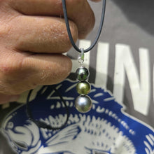 Load image into Gallery viewer, READY TO SHIP Unisex Civa Fiji Saltwater Pearl Trio Necklace - Rubber FJD$