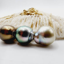 Load image into Gallery viewer, CONTACT US TO RECREATE THIS SOLD OUT STYLE Triple Pearl Necklace - 14k Solid Gold FJD$