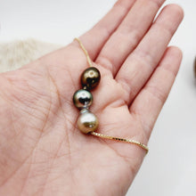 Load image into Gallery viewer, CONTACT US TO RECREATE THIS SOLD OUT STYLE Triple Pearl Necklace - 14k Solid Gold FJD$