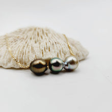 Load image into Gallery viewer, CONTACT US TO RECREATE THIS SOLD OUT STYLE Triple Pearl Necklace - 14k Solid Gold FJD$