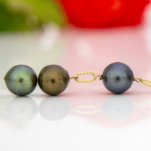 Load image into Gallery viewer, READY TO SHIP Fiji Saltwater Pearl Trio Lariat Y-Necklace - 14k Gold Fill FJD$