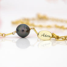 Load image into Gallery viewer, READY TO SHIP Fiji Saltwater Pearl Trio Lariat Y-Necklace - 14k Gold Fill FJD$