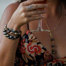 Load image into Gallery viewer, READY TO SHIP Fiji Saltwater Pearl Trio Lariat Y-Necklace - 14k Gold Fill FJD$