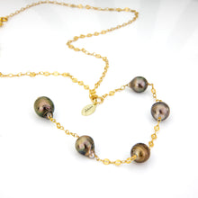 Load image into Gallery viewer, READY TO SHIP Fiji Saltwater Pearl Lariat Y-Necklace - 14k Gold Fill FJD$