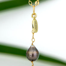 Load image into Gallery viewer, READY TO SHIP Fiji Saltwater Pearl Lariat Y-Necklace - 14k Gold Fill FJD$